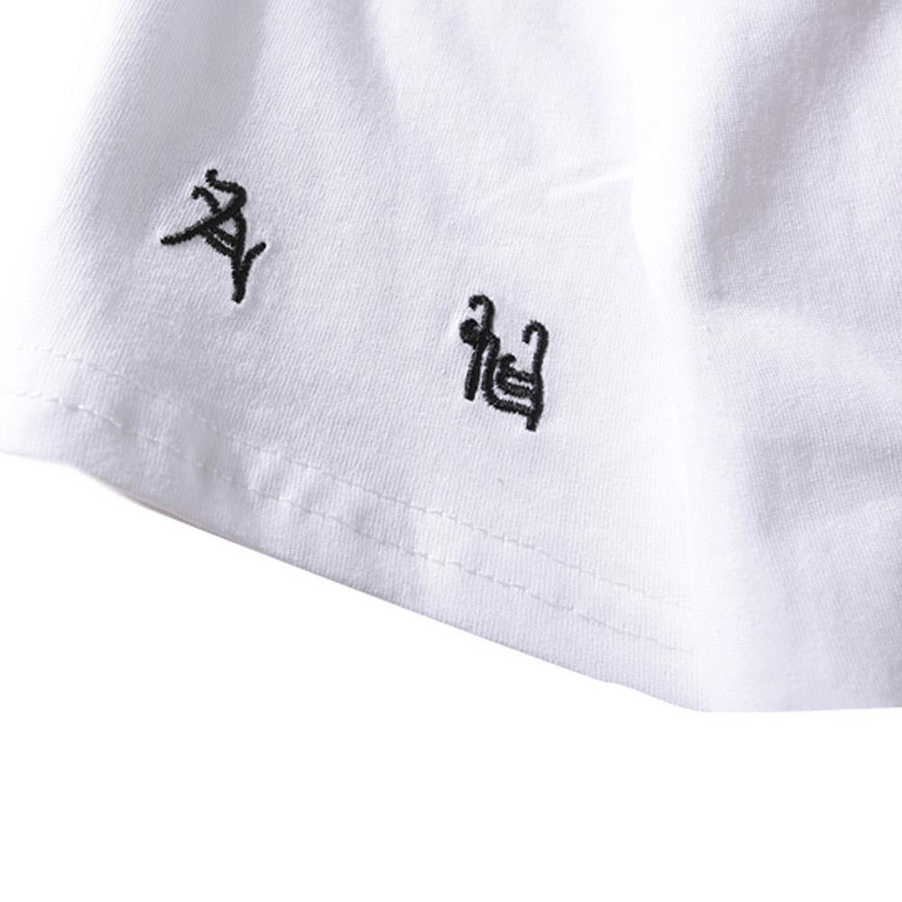 Oversize Harajuku Fashion Brand Men And Women Short-sleeved T-shirt Students Cotton Half Sleeve Size M - White