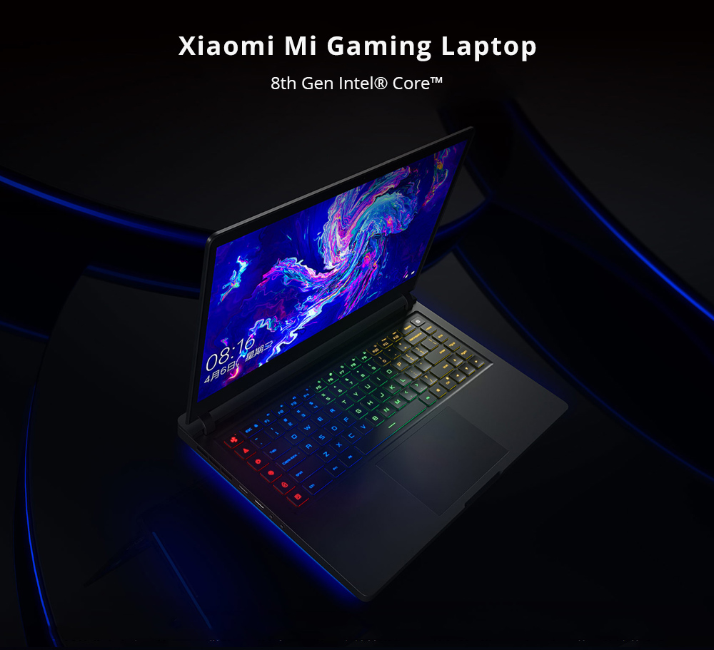 Xiaomi Mi Gaming Laptop Intel Core i7-8750H Hexa Core 15.6" 72% NTSC FHD Screen 1920*1080 GeForce® GTX1060 6GB DDR5 16GB DDR4 256GB SSD 1TB HDD - Deep Gray