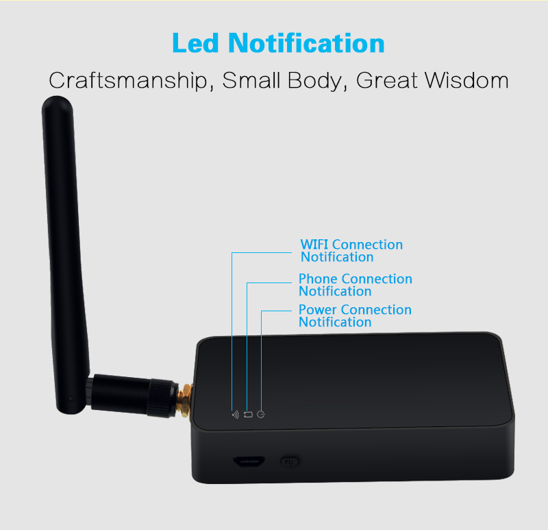 EC-C28 TV Dongle 4K Miracast Airplay Dongle 2.4G/5G Dual Band WiFi LAN Support iOS/Android HDMI/AV Output