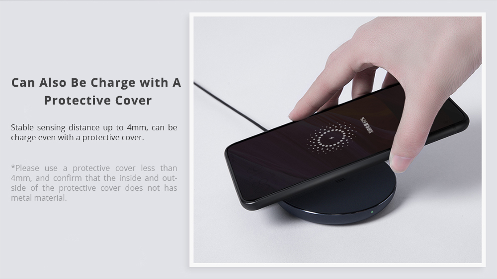 Xiaomi Wireless Charger for Xiaomi Mix 2S/Samsung S9/iphone X/ QI Wireless Charging Smartphones - Black