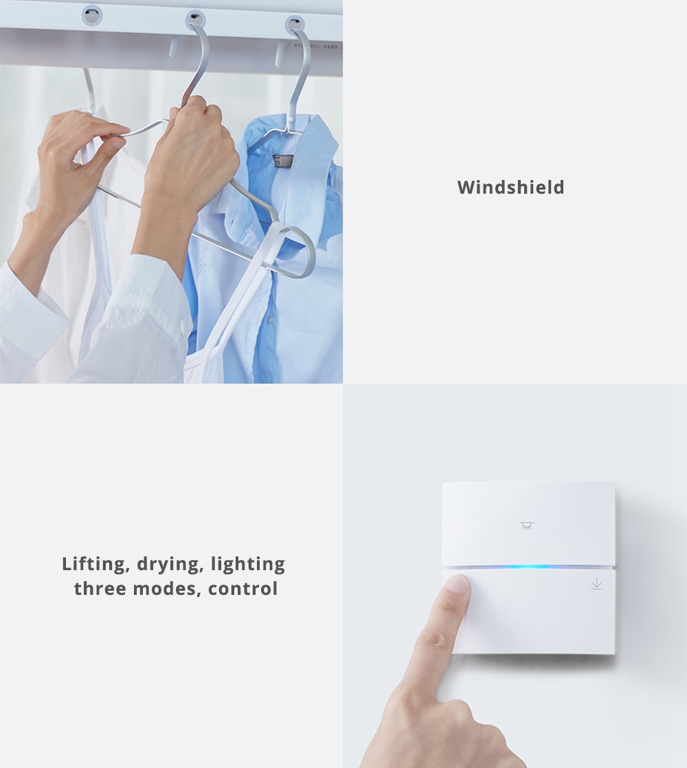 Xiaomi M1 Smart Clothes Dryer 30KG Load Capacity One Button Lift LED Omnidirectional Illumination - White