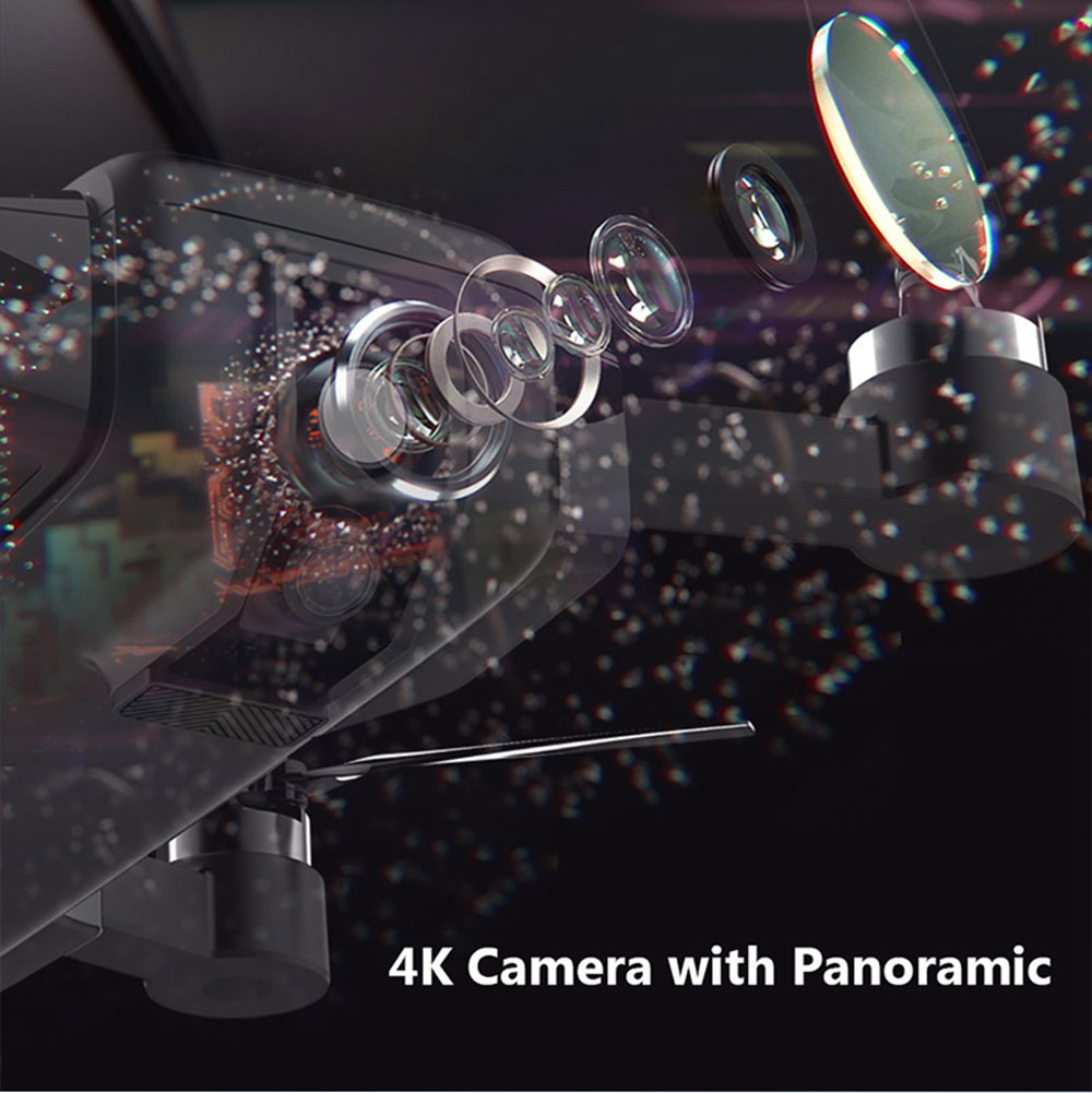 High Great Mark Wifi FPV VIO Positioning Foldable RC Drone with 4K Camera Remarkable Memory BNF - Black
