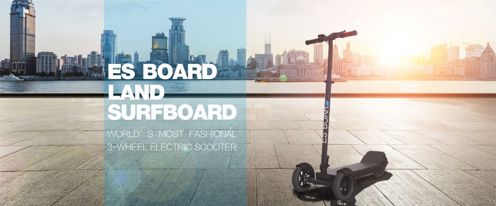 ESWING ES-1353 ES BOARD Electric Foldable 3-wheel Scooter 450W Mini Lightweight EU Plug - Graffiti