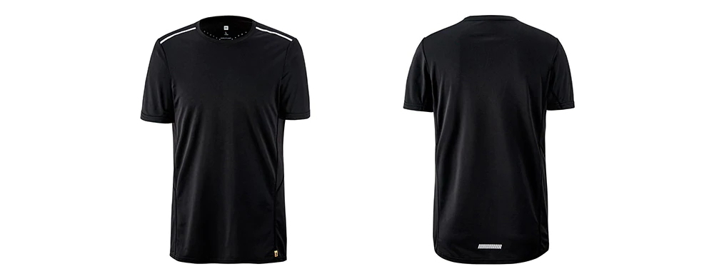 Xiaomi Youpin Round Collar Sports T-shirt Breathable Quick-drying Reflective Size L - Black