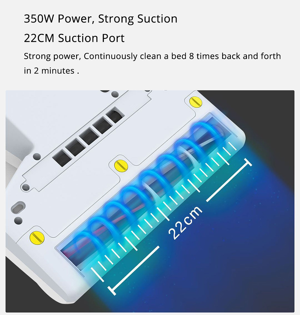 Xiaomi JIMMY JV11 Handheld Anti-mite Vacuum Cleaner Powerful Tapping Noise Reduction UV Sterilization - White