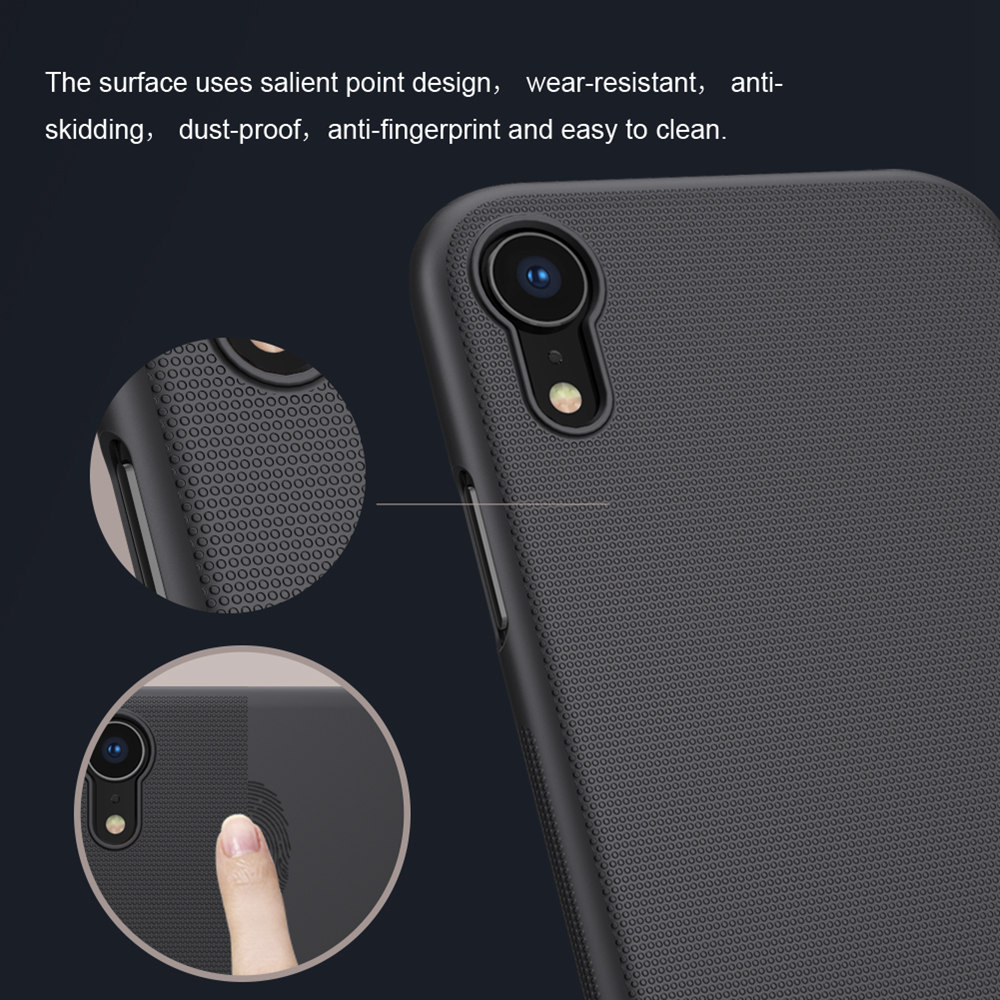 NILLKIN Matte Hard Phone Case for iPhone XR 6.1 Inch Protective Back Cover - Black