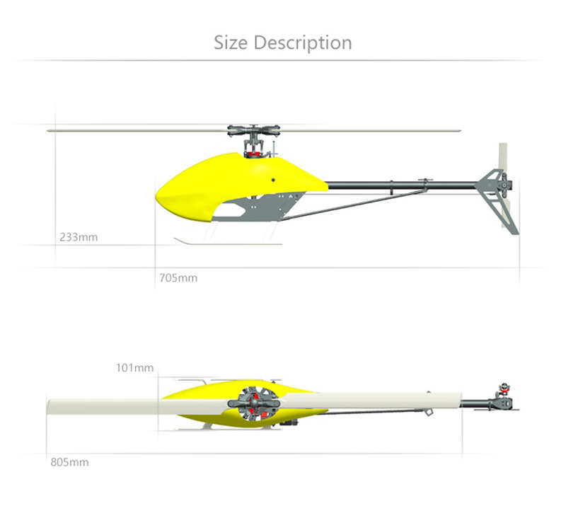 ALZRC Devil X360 FAST FBL 370mm Blade RC Helicopter with 2525 Brushless Motor 50A V4 Brushless ESC - Standard Combo
