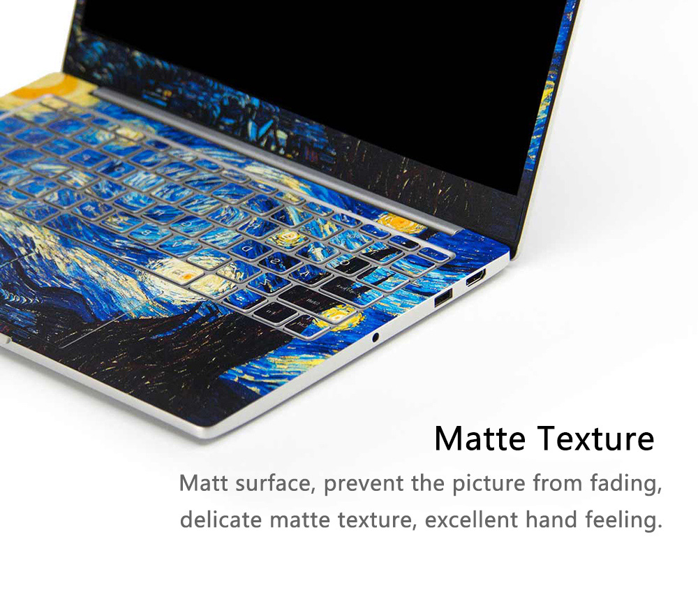 Original Xiaomi Decorative Stickers Color Protective Stickers for 13.3 Inch Xiaomi Notebook laptop - Van Gogh Starry Night