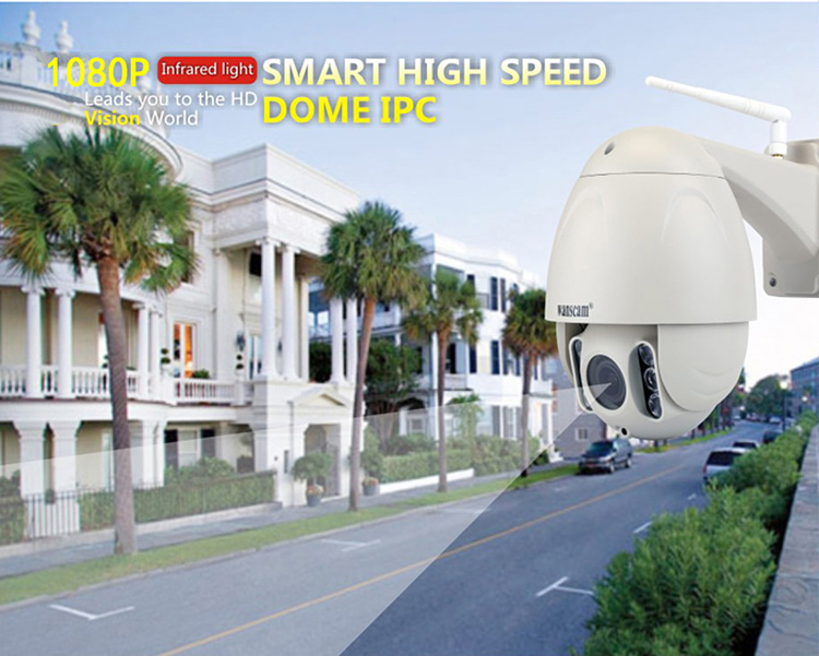 Wanscam HW0045 WiFi 2MP IP Camera 1080P ONVIF Security Motion Detection - White UK Plug