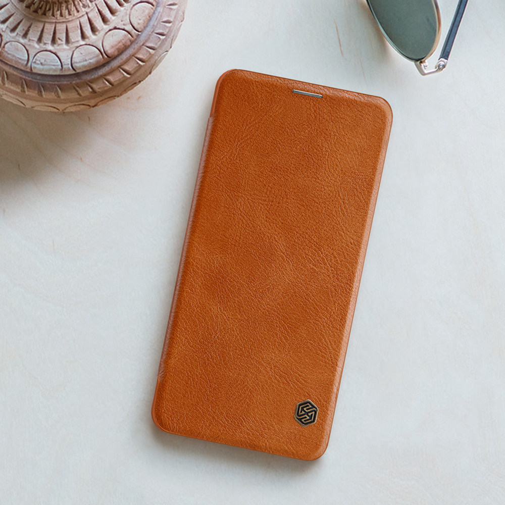 NILLKIN Protective Leather Phone Case for Xiaomi Pocophone F1/Poco F1 Protective Back Cover - Black
