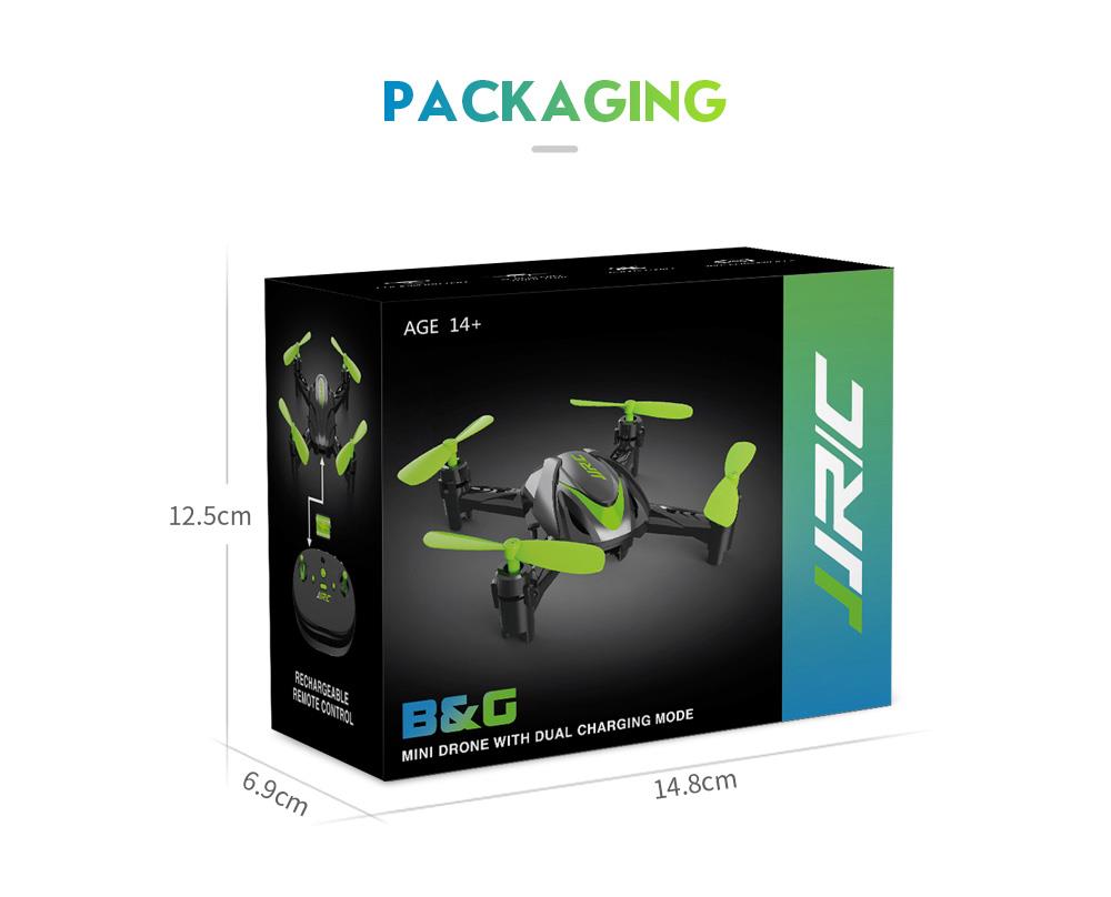 JJRC H48 Mini 2.4G 4CH 6Axis Gyro 3D Flips Dual Charing Modes RC Quadcopter RTF Green - Two Battery