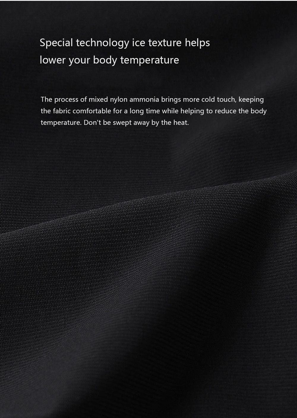 Xiaomi Uleemark Men Icy Cloth Texture Pants Absorb Sweat Quick-drying High Elasticity Trousers Size XL - Black