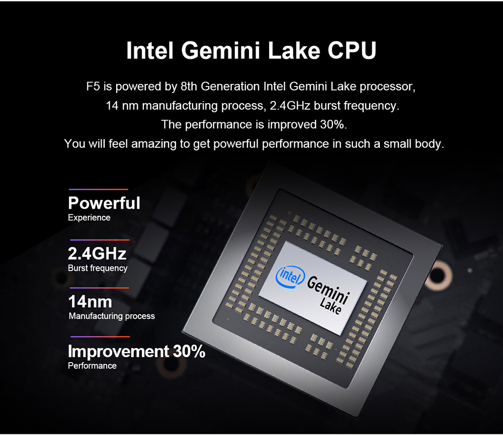 Teclast F5 Laptop Intel Gemini Lake N4100 Quad Core 11.6 Inch 360 Degree Rotating Touch Screen 1920*1080 Windows 10 8GB RAM 128GB SSD - Grey