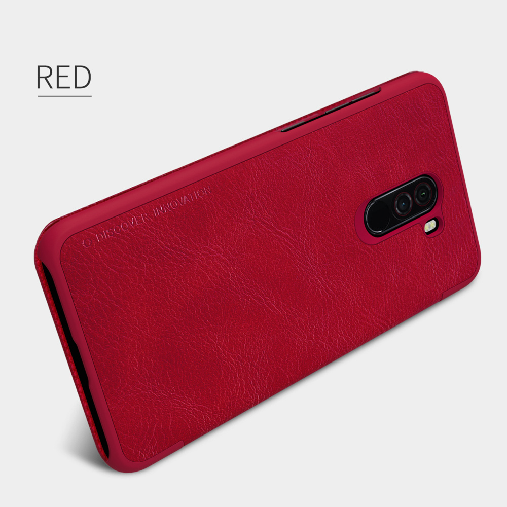 NILLKIN Protective Leather Phone Case for Xiaomi Pocophone F1/Poco F1 Protective Back Cover - Brown