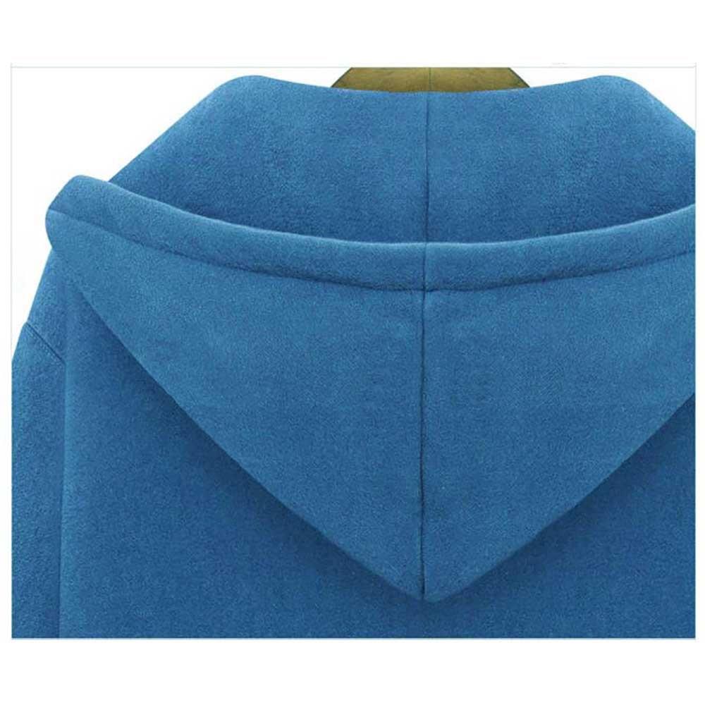 Women Autumn Long-sleeved Hoodie Sweatshirt Zipper Ladies Coat Size 5XL - Blue