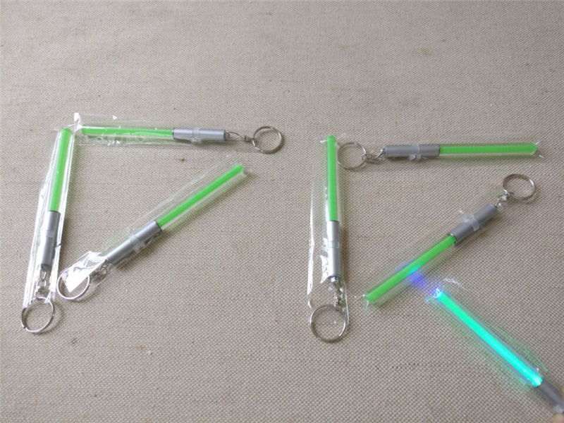 FUMAT LED Mini Flashlight Keychain Fluorescent Bar Torch Portable LED Light - Green