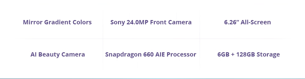 Xiaomi Mi 8 Lite 6.26 Inch 4G LTE Smartphone Snapdragon 660 6GB 128GB 12.0MP+5.0MP Dual Rear Cameras MIUI 9 Touch ID Type-C Fast Charge English and Chinese Version - Deep Space Gray