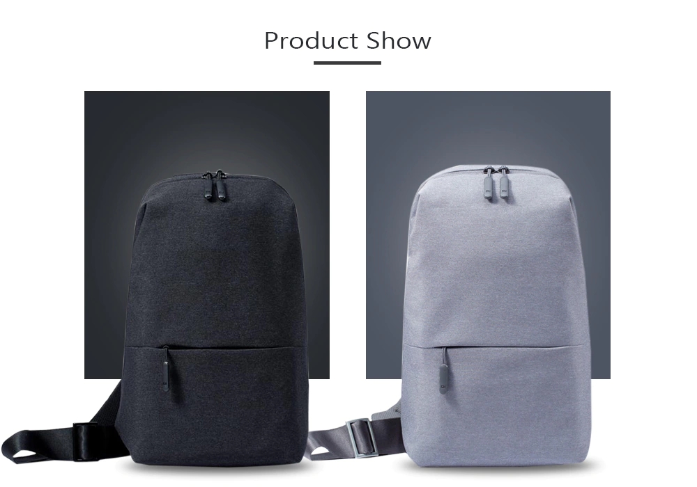 Xiaomi Slant Cross-Bag Urban Casual Shoulder Bag - Light Gray