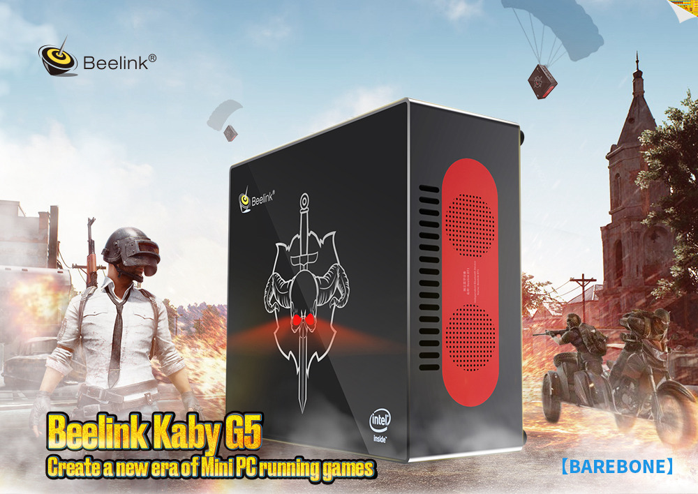 Beelink G5 Intel Kaby Lake G i5-8305G Radeon RX Vega M GL Barebone Mini PC 2.4G/5G WIFI Bluetooth Gigabit LAN DP*2 HDMI*2 USB3.0*5