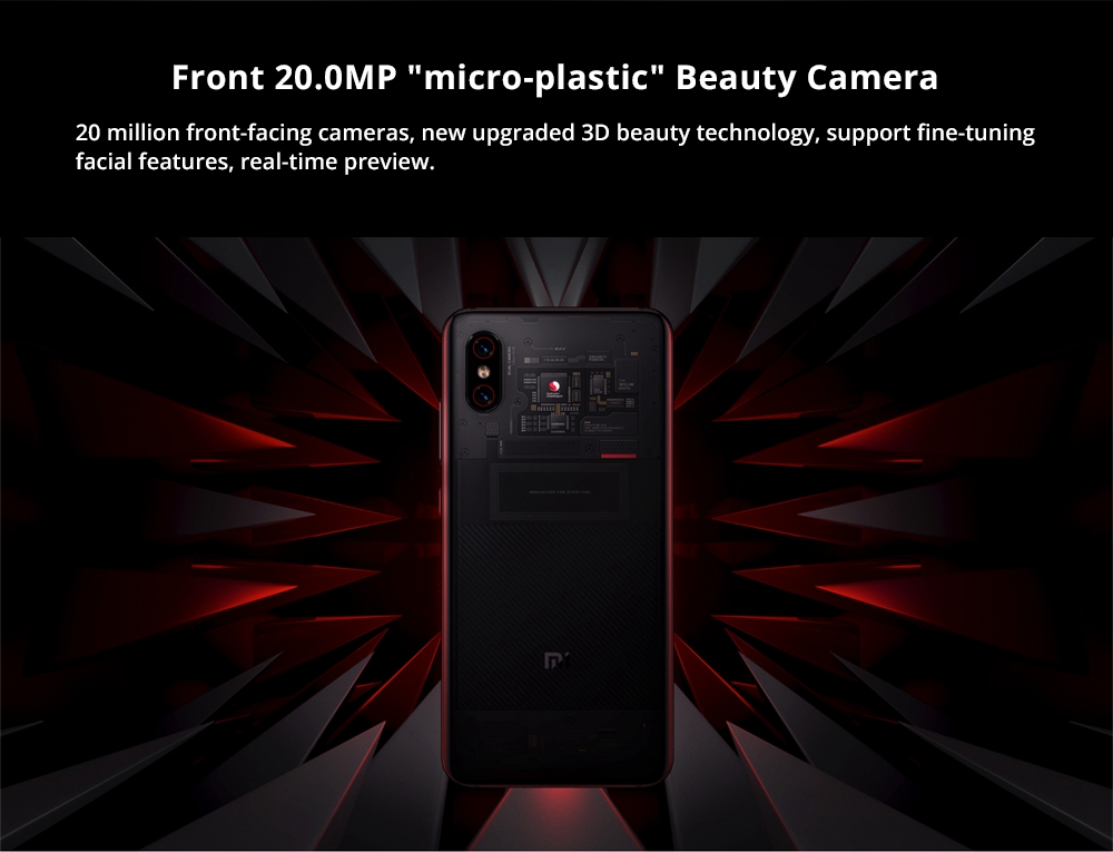 Xiaomi Mi8 6.21 Inch In-Display Fingerprint 4G LTE Smartphone Snapdragon 845 8GB 128GB Dual 12MP Rear Cameras MIUI 9 Type-C Fast Charge English and Chinese Version - Twilight Gold