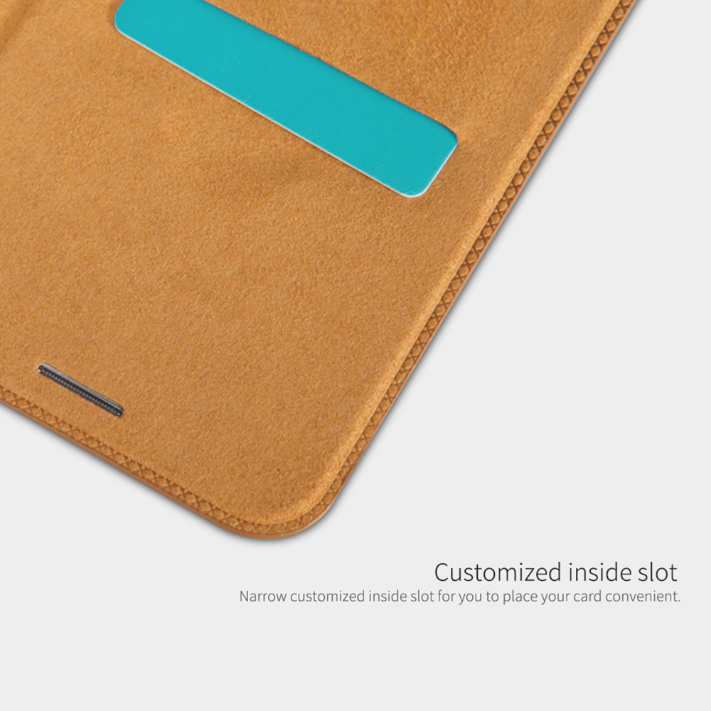 NILLKIN Protective Leather Phone Case for Xiaomi Pocophone F1/Poco F1 Protective Back Cover - Black