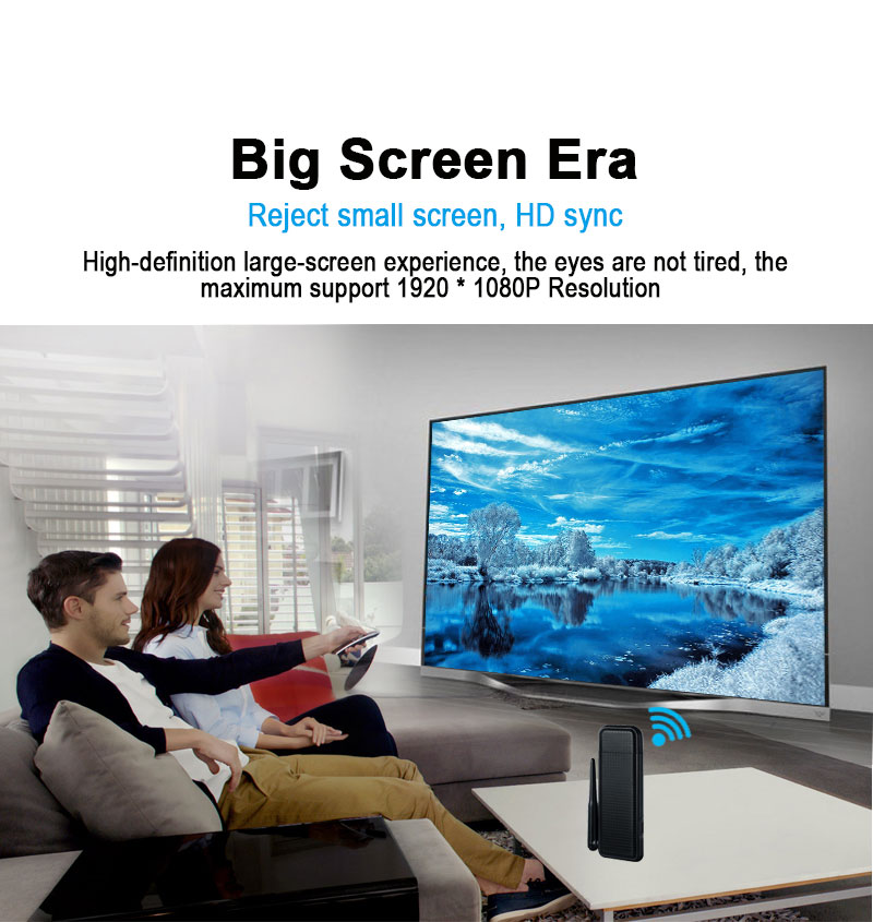 EC-C18 TV Dongle Full HD 1080P Miracast Airplay Dongle 2.4G WIFI Support iOS/Android HDMI Output