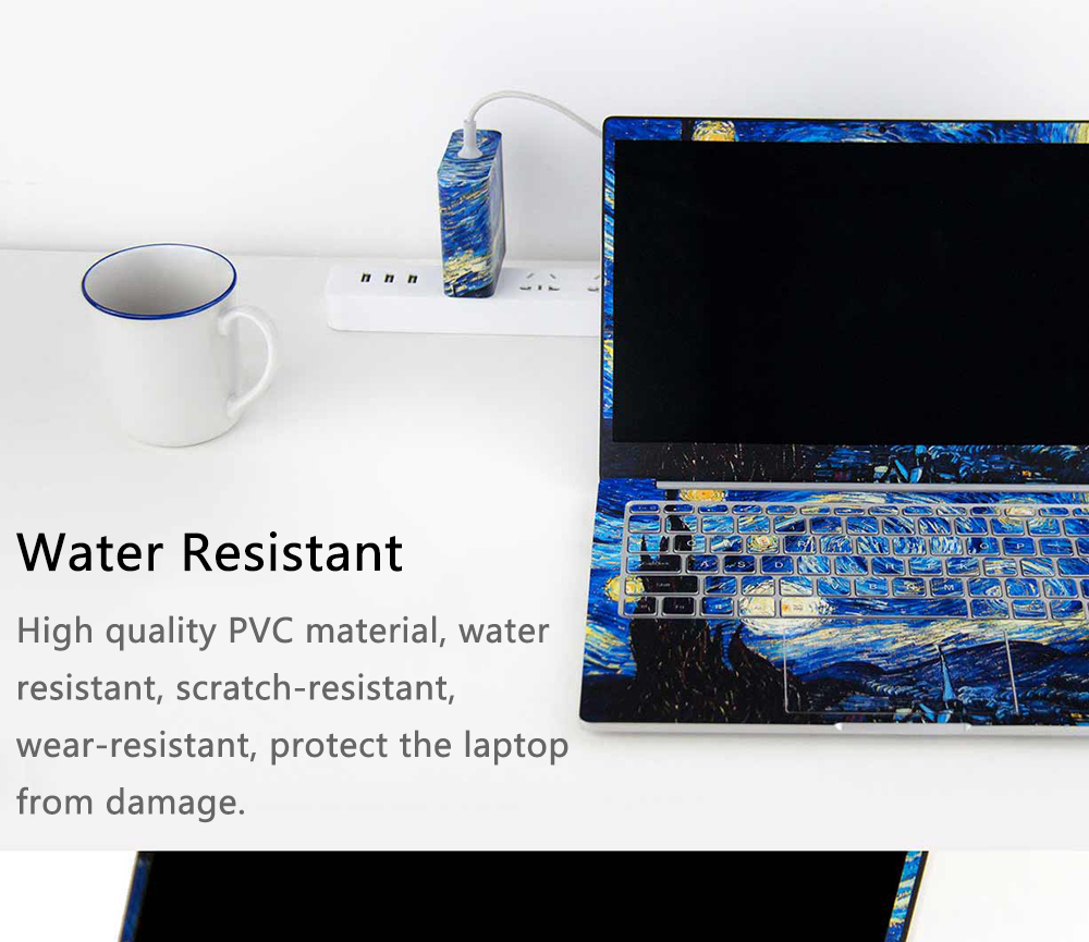 Original Xiaomi Decorative Stickers Color Protective Stickers for 13.3 Inch Xiaomi Notebook laptop - Van Gogh Starry Night