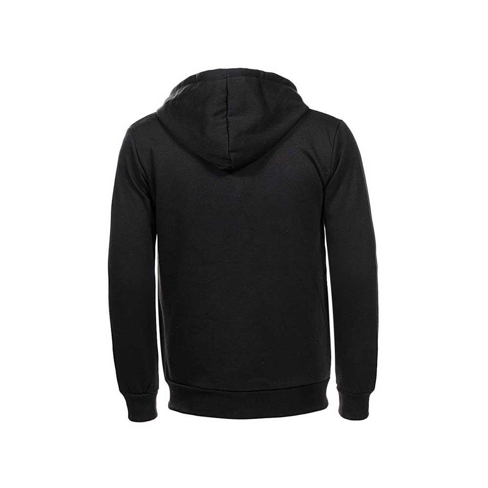 Men Autumn Zipper Hoodie Sweatshirt Outdoor Sports Style Leisure Loose Long-sleeve Coat Size M - Black