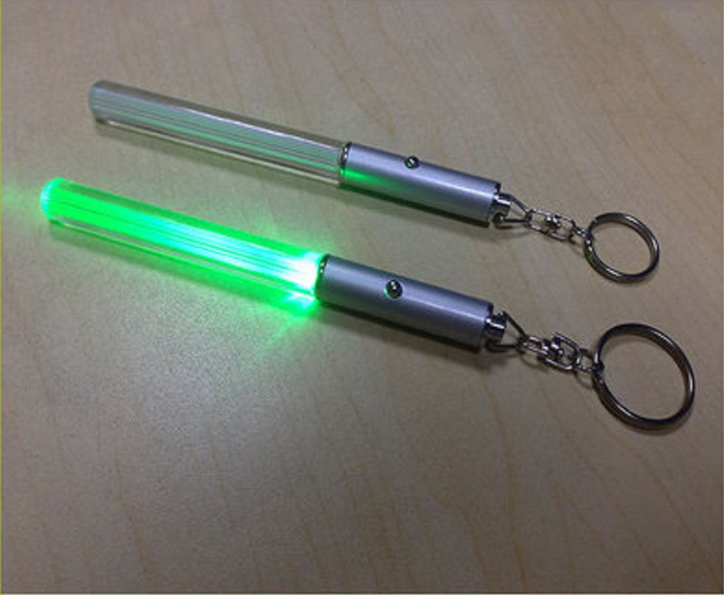 FUMAT LED Mini Flashlight Keychain Fluorescent Bar Torch Portable LED Light - Green