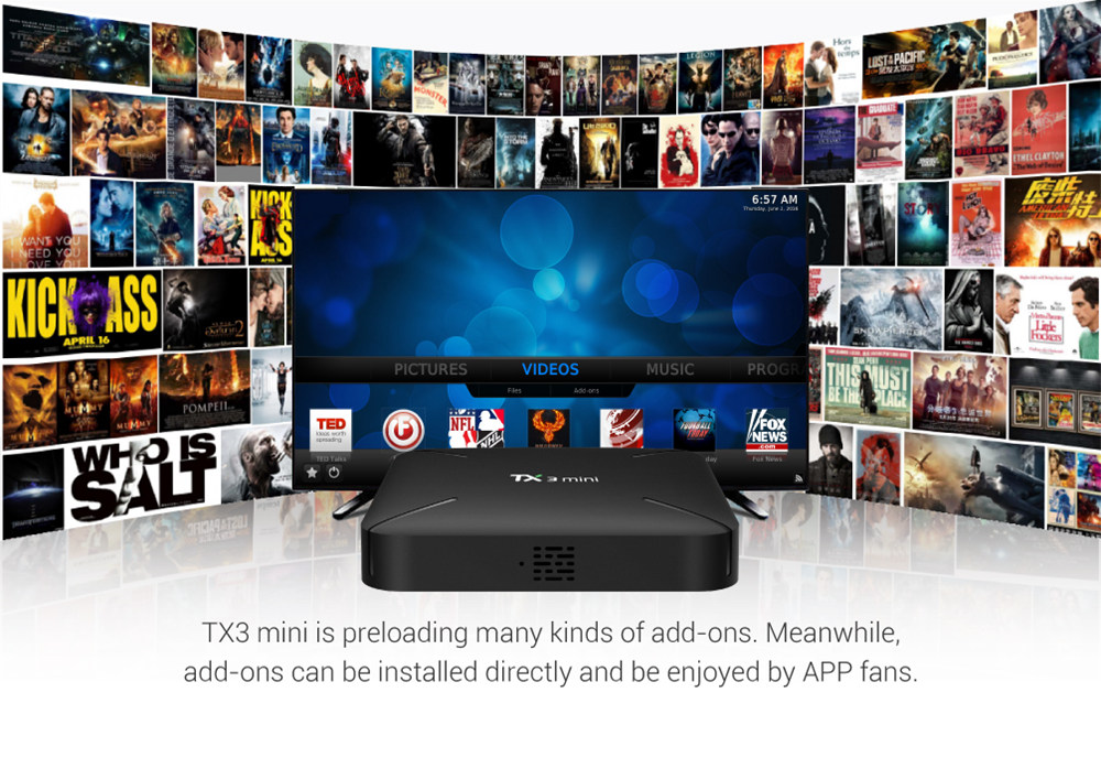 TANIX TX3 MINI L Amlogic S905W Android 7.1 KODI 17.6 4K TV Box 1GB/8GB Support YouTube Netflix WIFI LAN