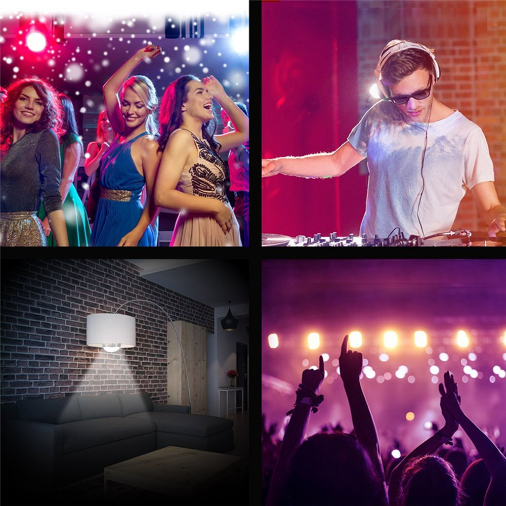 Bluetooth Speaker LED E27 Smart Bulb APP Control Multicolore Colorful LED Speaker - White