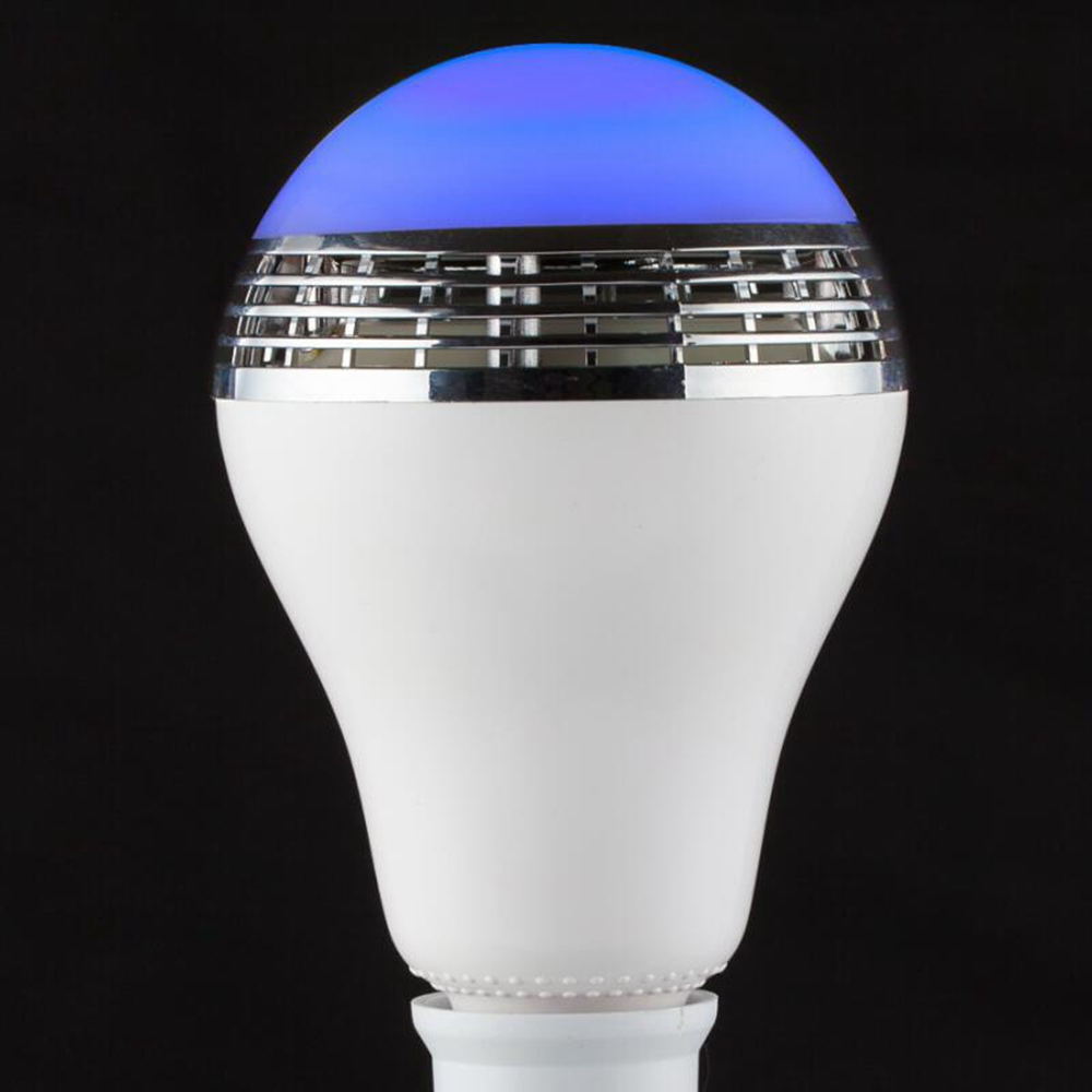 Bluetooth Speaker LED E27 Smart Bulb APP Control Multicolore Colorful LED Speaker - White