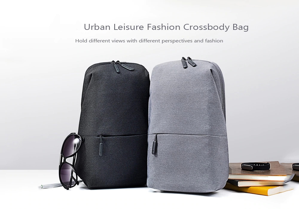 Xiaomi Slant Cross-Bag Urban Casual Shoulder Bag - Light Gray