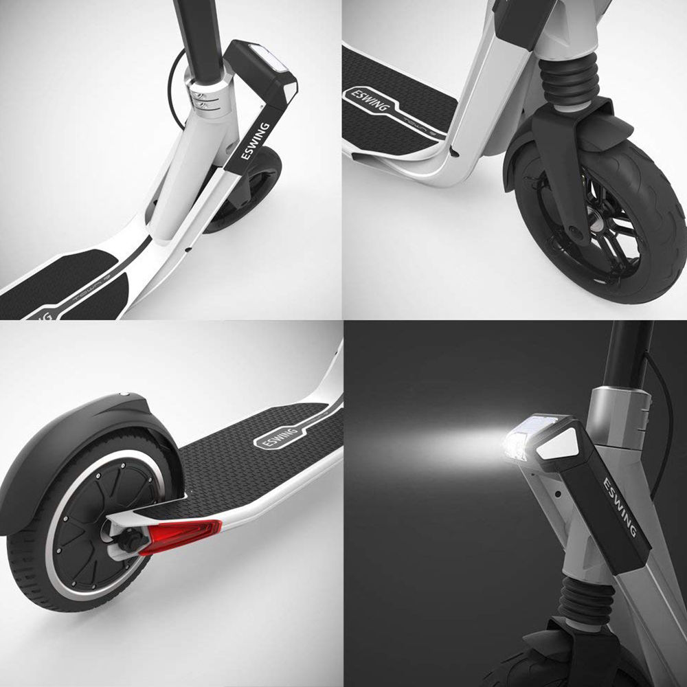 Eswing ES-1354 Electric Foldable Two-wheel Smart Scooter IPX5 Waterproof 250W Motor With LED Lights - Black