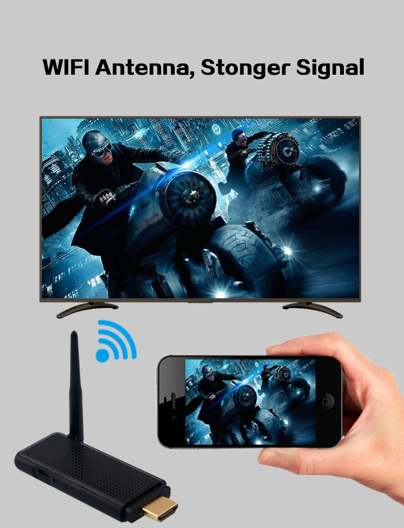 EC-C18 TV Dongle Full HD 1080P Miracast Airplay Dongle 2.4G WIFI Support iOS/Android HDMI Output