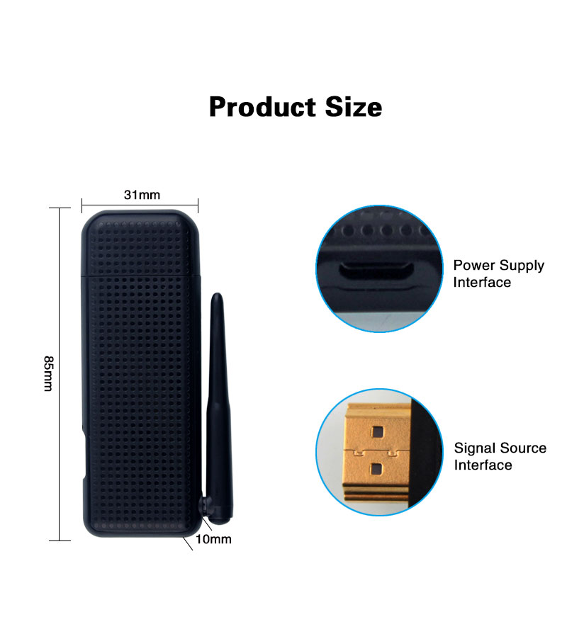 EC-C18 TV Dongle Full HD 1080P Miracast Airplay Dongle 2.4G WIFI Support iOS/Android HDMI Output