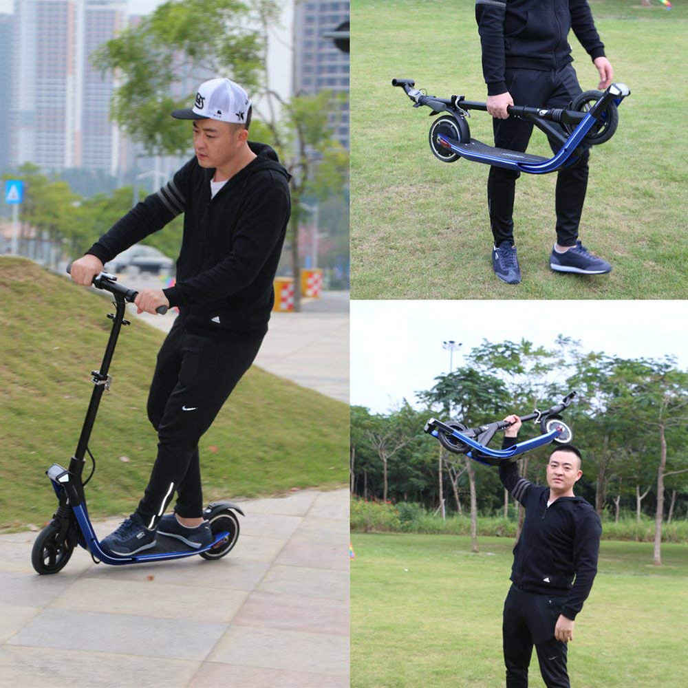 Eswing ES-1354 Electric Foldable Two-wheel Smart Scooter IPX5 Waterproof 250W Motor With LED Lights - Black