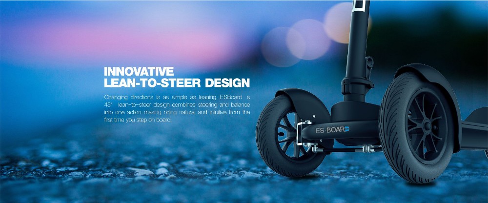 ESWING ES-1353 ES BOARD Electric Foldable 3-wheel Scooter 450W Mini Lightweight EU Plug - Black