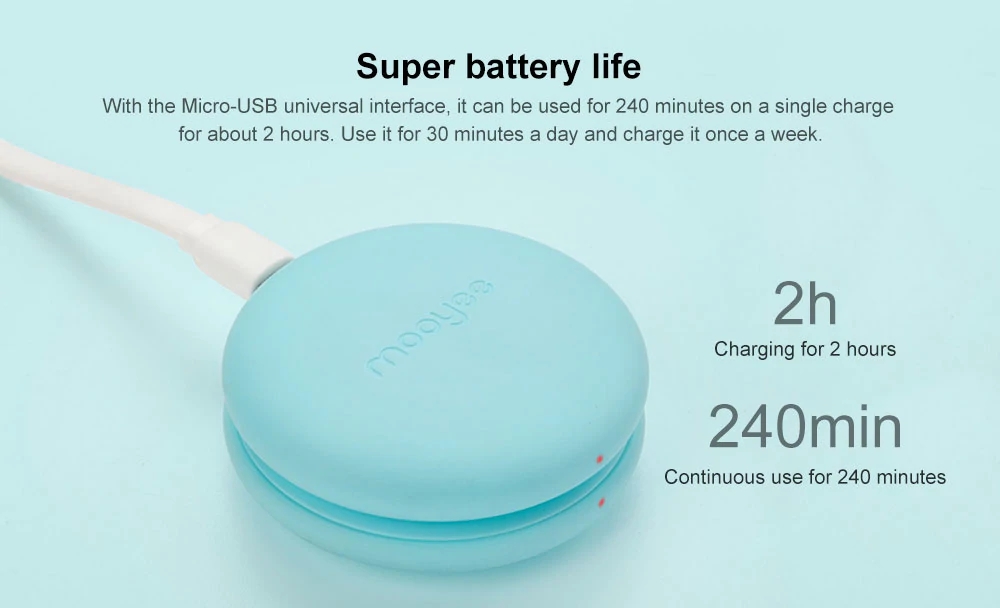 Xiaomi Mooyee Intelligent Macaron Massager APP Control Portable Dual Machines Combine Massager - Gray