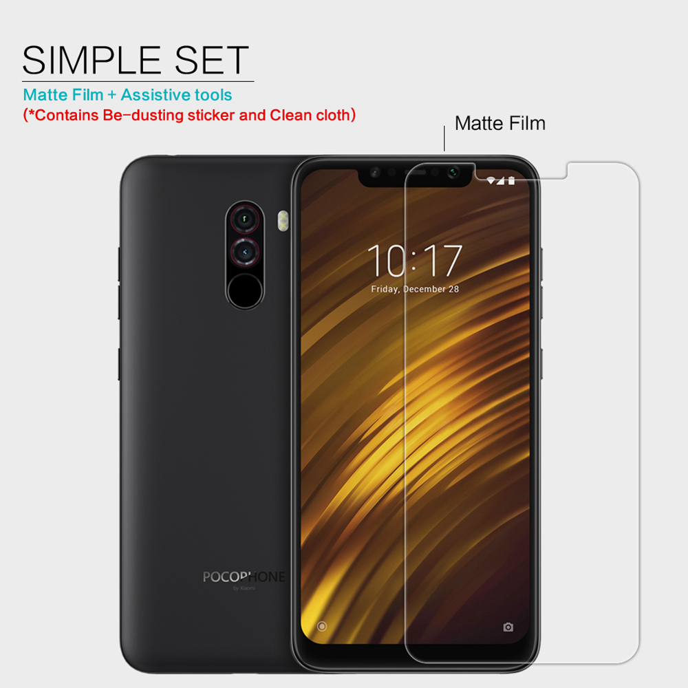 NILLKIN Matte Screen Protector for Xiaomi Pocophone F1/Poco F1 Explosion-proof Protective Film - Transparent