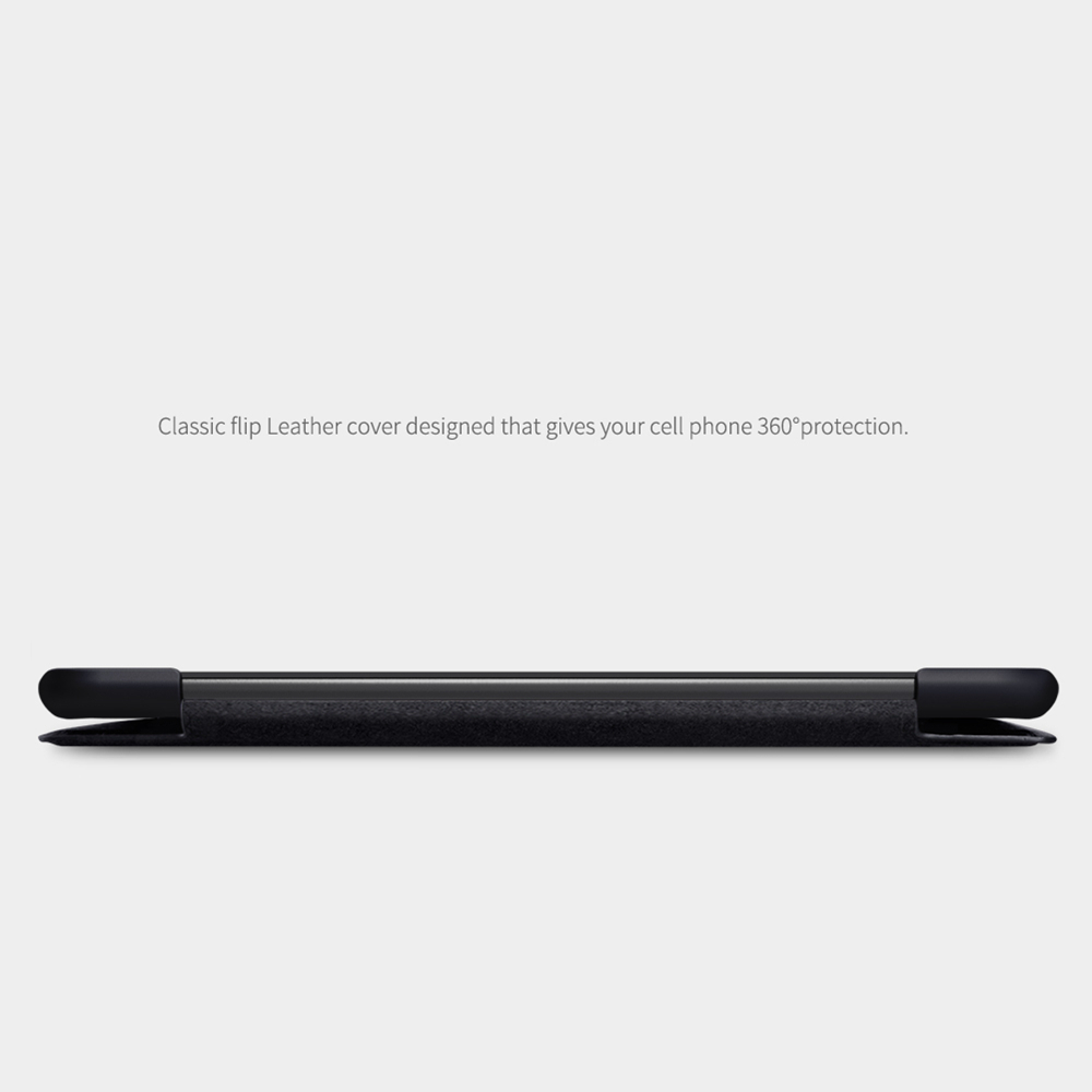 NILLKIN Protective Leather Phone Case for Xiaomi Pocophone F1/Poco F1 Protective Back Cover - Black