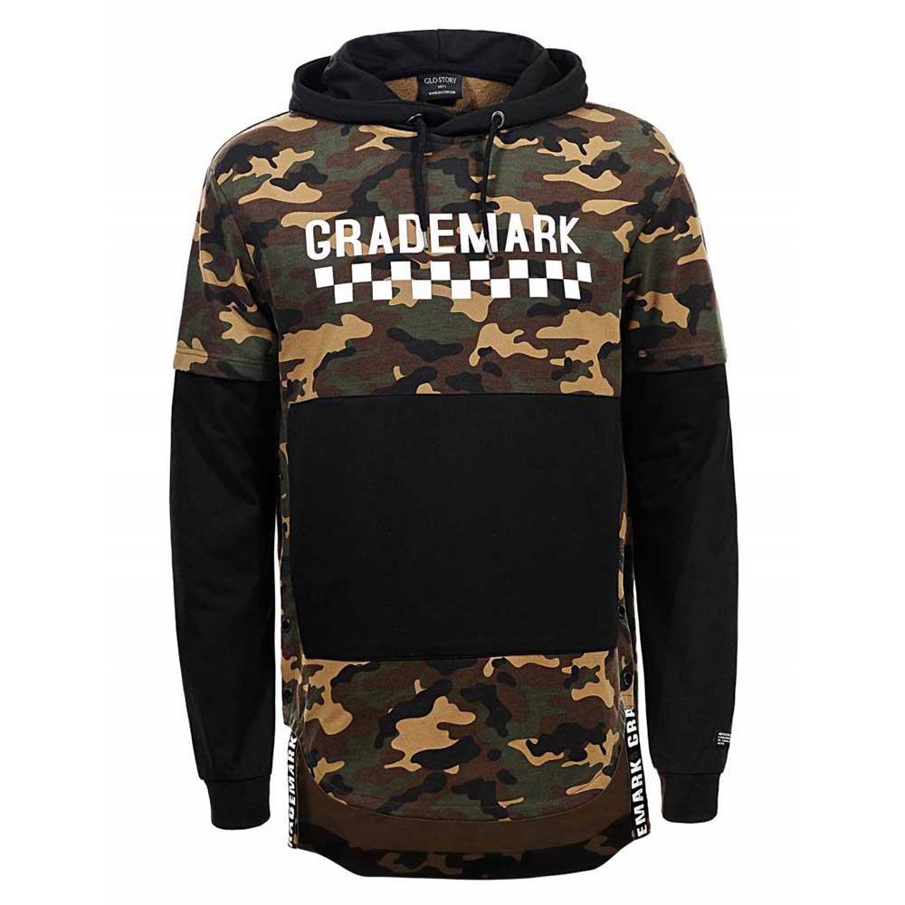 Male New Fashion Mens Slim Fit Pullover Sport Camouflage Hoodies Casual Cotton Sweatershirt Size M - Army Green