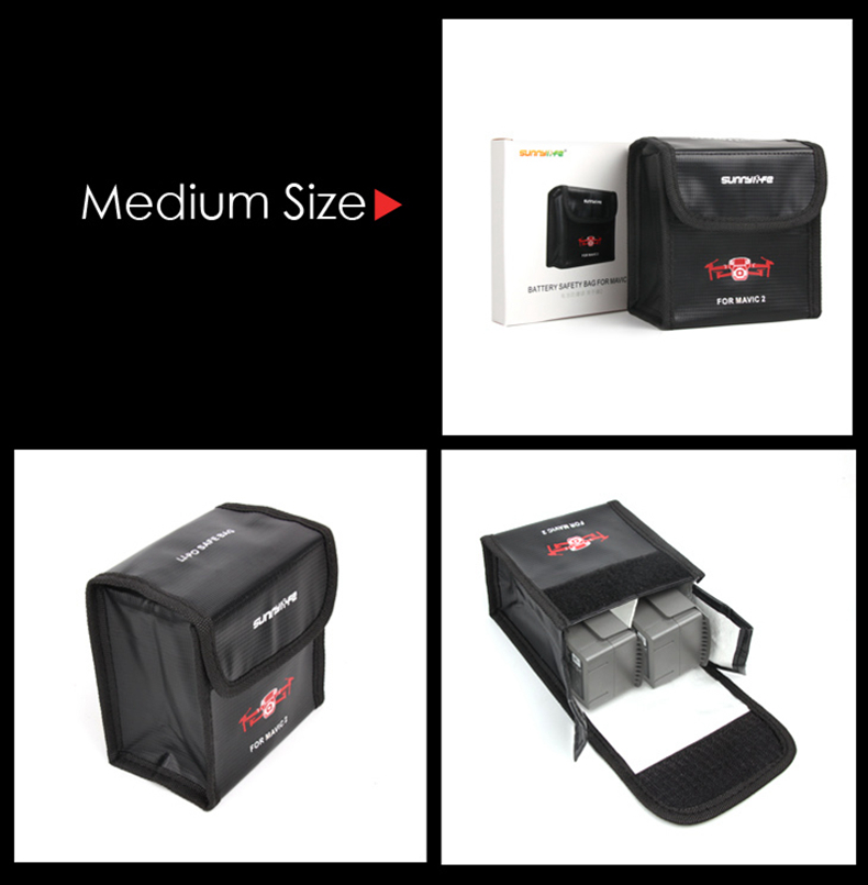 Sunnylife Li-po Battery Safe Bag for DJI Mavic 2 Pro/Zoom Battery - Large Version