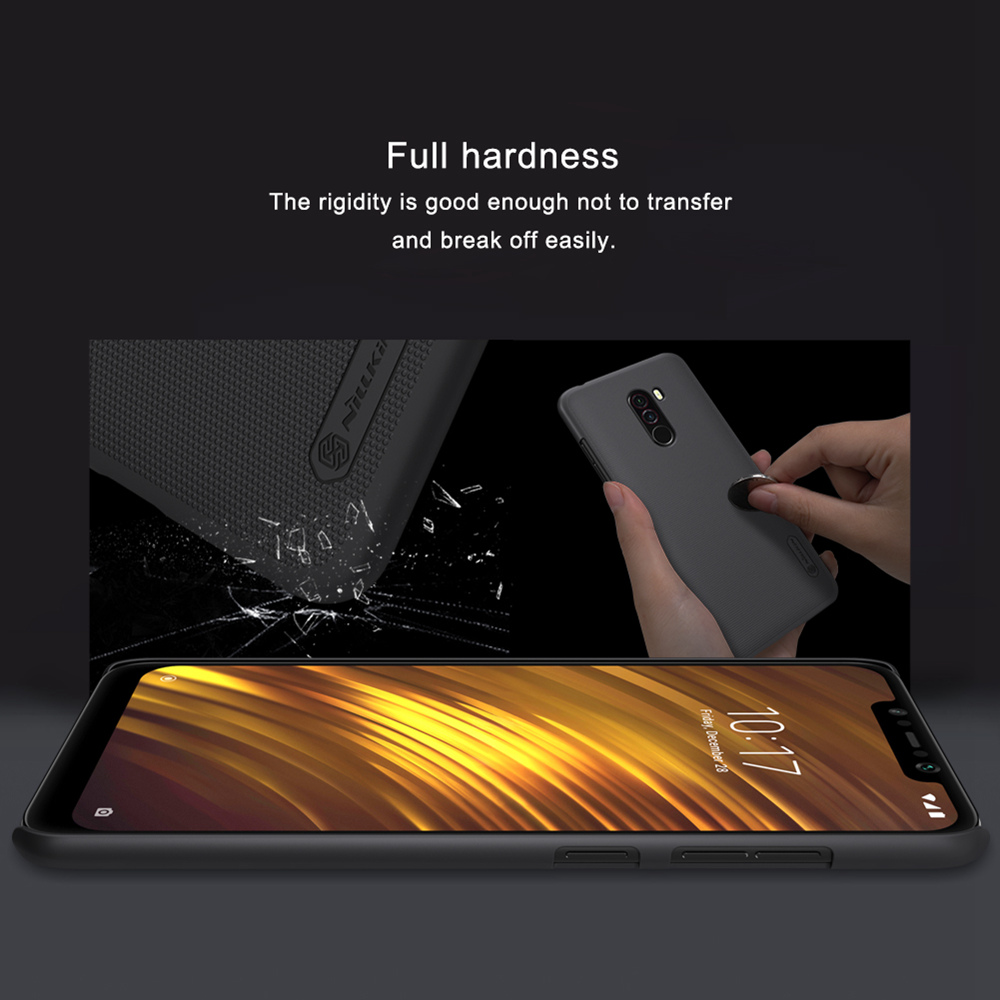NILLKIN Matte Hard Phone Case for Xiaomi Pocophone F1/Poco F1 Play Protective Back Cover - Black