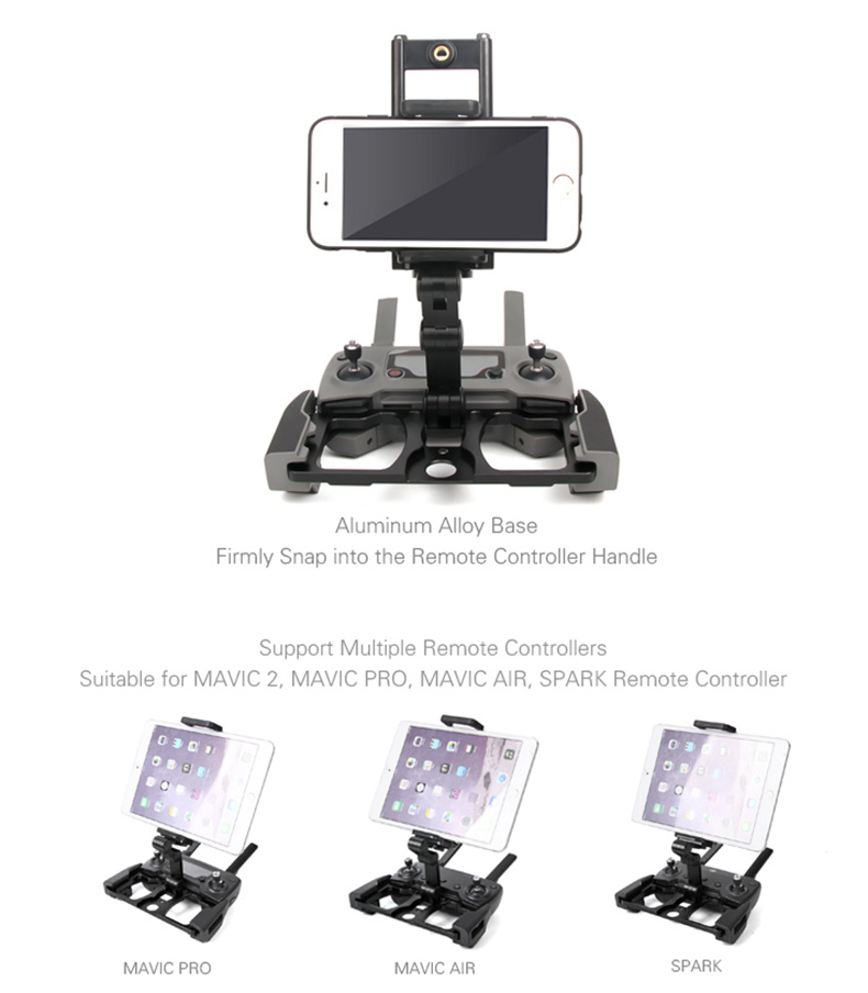 Sunnylife Aluminum Bracket for DJI Mavic 2 Pro/Zoom Mavic Pro Mavic Air Spark CrystalSky Monitor