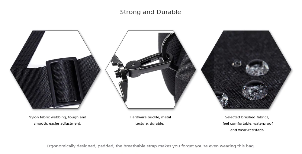 Xiaomi Slant Cross-Bag Urban Casual Shoulder Bag - Light Gray