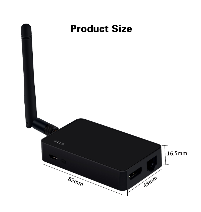 EC-C28 TV Dongle 4K Miracast Airplay Dongle 2.4G/5G Dual Band WiFi LAN Support iOS/Android HDMI/AV Output