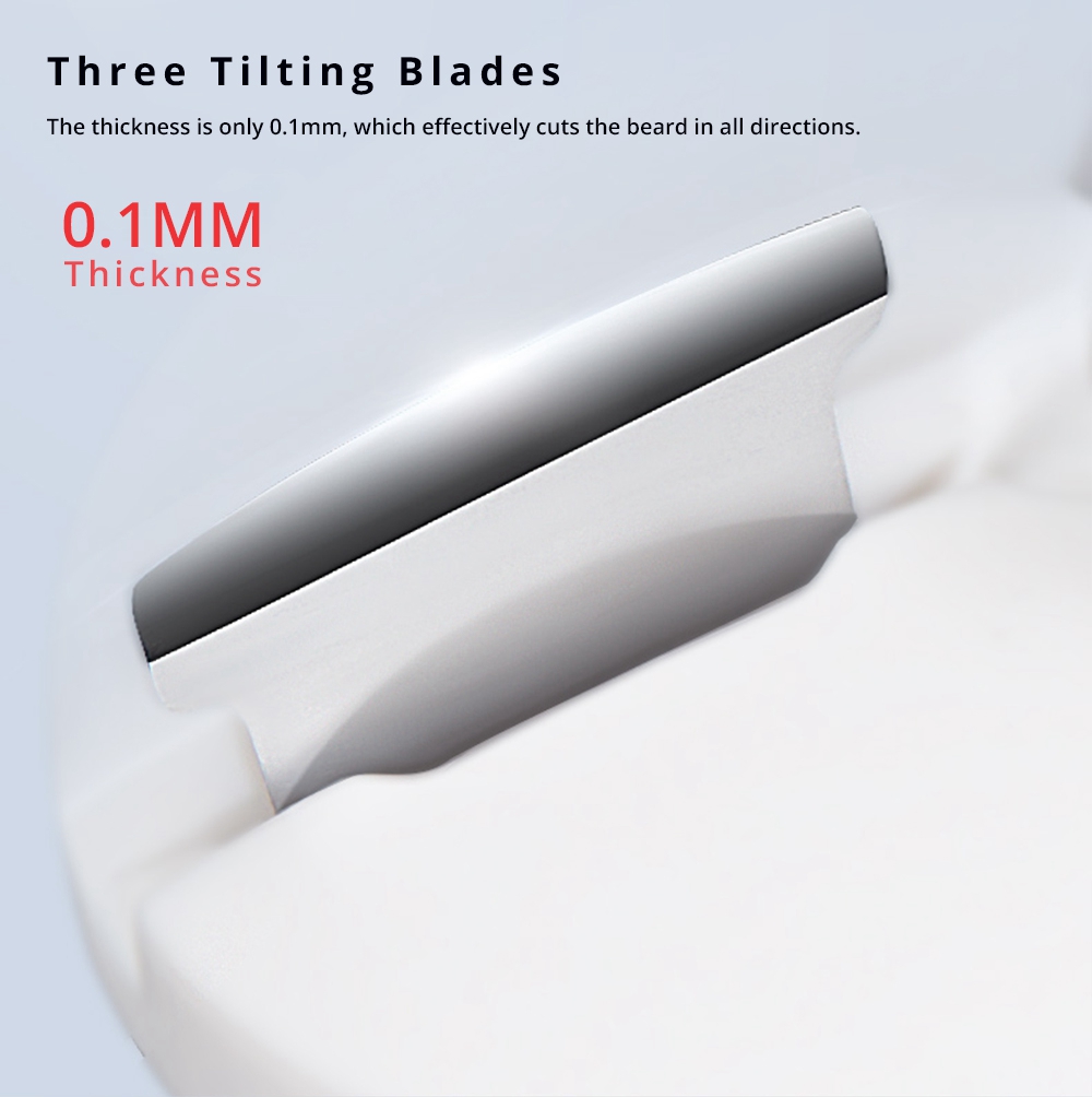 Xiaomi Xumei Turbine Electric Shaver Three Blades IPX7 Water Resistant USB Charging 4500 rpm High-Speed Motor - Black