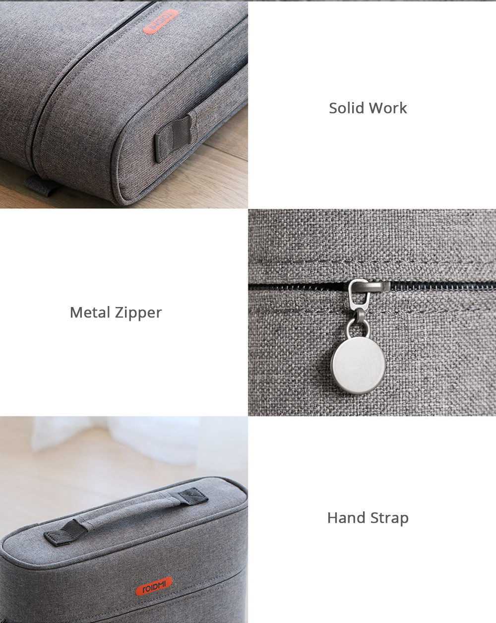 Xiaomi Roidmi Accessories Storage Bag for Xiaomi Roidmi F8 Smart Vacuum Cleaner - Dark Gray
