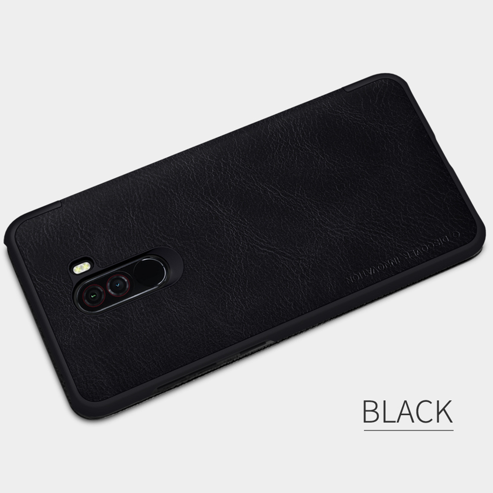 NILLKIN Protective Leather Phone Case for Xiaomi Pocophone F1/Poco F1 Protective Back Cover - Brown